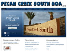 Tablet Screenshot of pecancreeksouthhoa.org